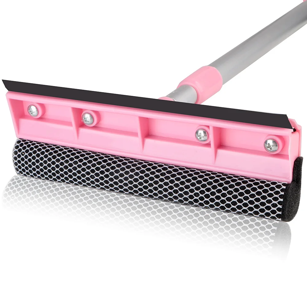 

2 in 1 Adjustable Glass Window Cleaner Home Cleaning Tools Telescopic Rod Window Glass Cleaner Wiper Squeegee Sponge