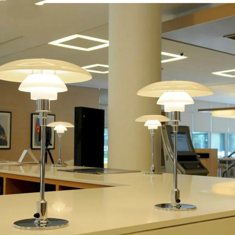 Скандинавский винтажный стеклянный Настольный светильник светодиодная