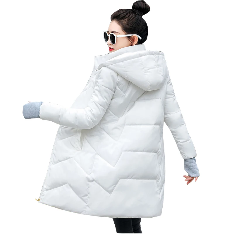 Женское осенне зимнее пальто перчатки размера плюс S 6XL Женская парка длинная