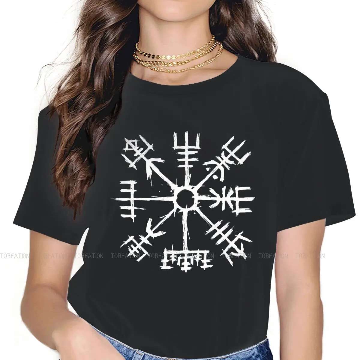 

Compass Vegvisir Casual TShirt Viking Valhalla Grim Popular Creative Streetwear T Shirt Girl Tee Unique Gift Clothes