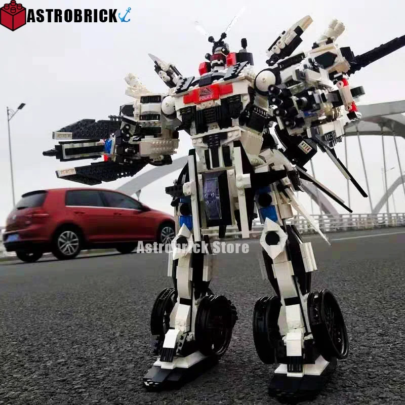 

City War Super Armor SWAT Warrior Robot Building Blocks Military Warrior Mecha Figures Weapon Model Bricks Toy For Children Gift