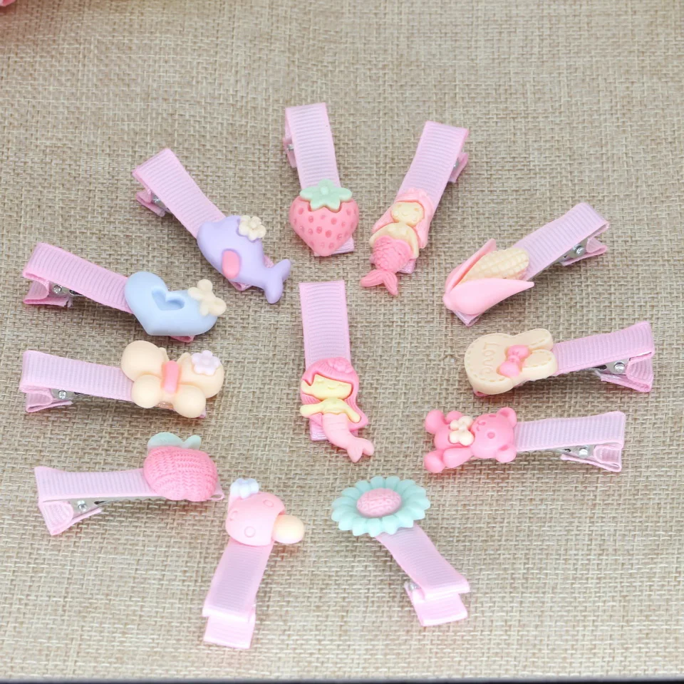 Pink Isnice 10 шт. бант резинки для волос девушка для украшения волос, высокое качество украшение для волос цветок аксессуары для волос из кружева - Цвет: Pink
