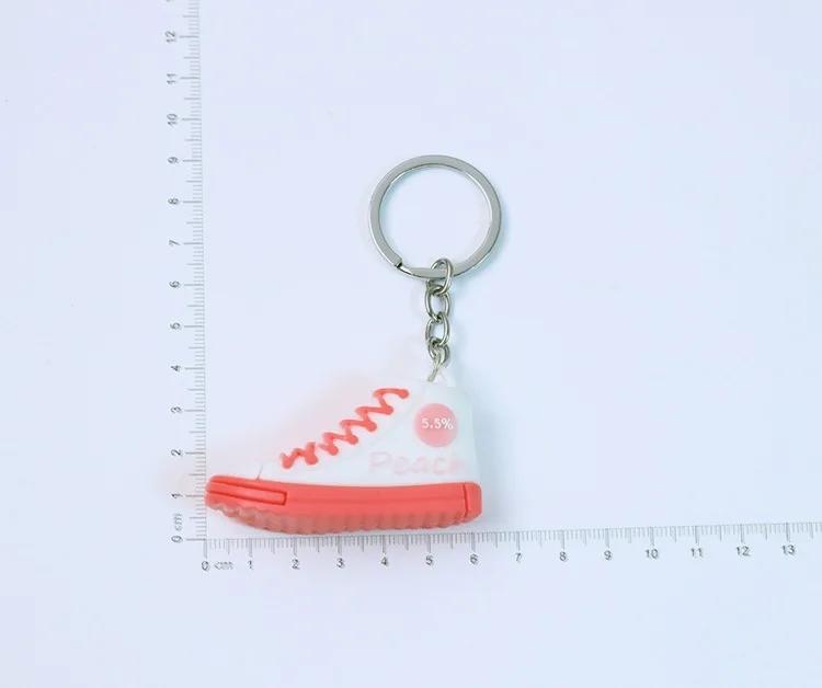 

Lovely Cloth Shoes Keychains Creative Fruit PVC Cloth Shoes Key Chain Men's And Women's Car Bags Pendant Accessories Key Ring