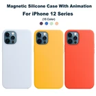 Магнитный жидкий силиконовый чехол Magsaf * Для iPhone 12 Pro Max 12 Pro Max, чехол с анимацией для iPhone 12 Min, 1:1
