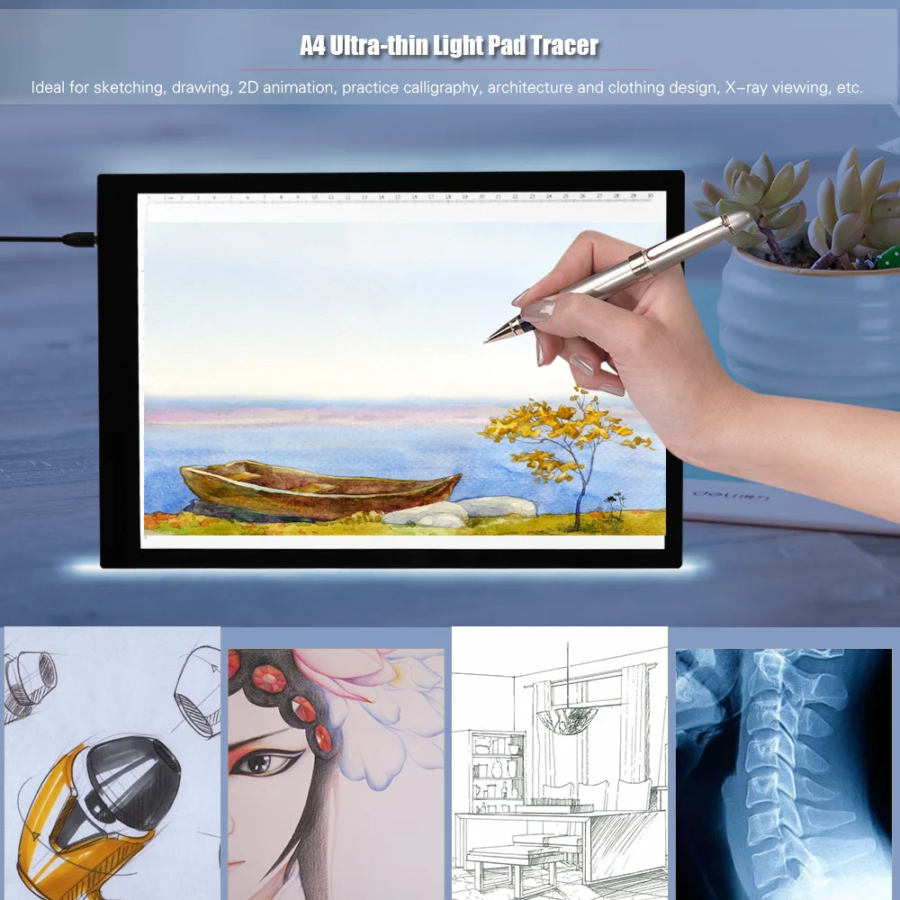 Светодиодный индикатор A4 со шкалой ультратонкий с питанием от USB|Цифровые