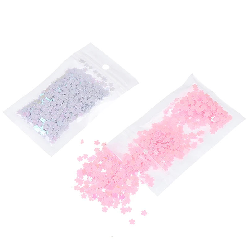 

1bag beautiful Pink White Sakura Glitter Sequins Confetti DIY Craft Stuff Sweet Cherry Blossom UV Resin Decor