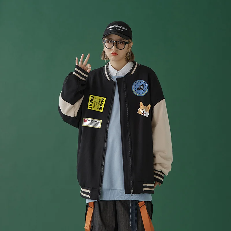 

Couple's 2021 Spring and Autumn New Youth Men's Sweater Loose Large Size Korean Style Printing Stylish Jacket Jacket