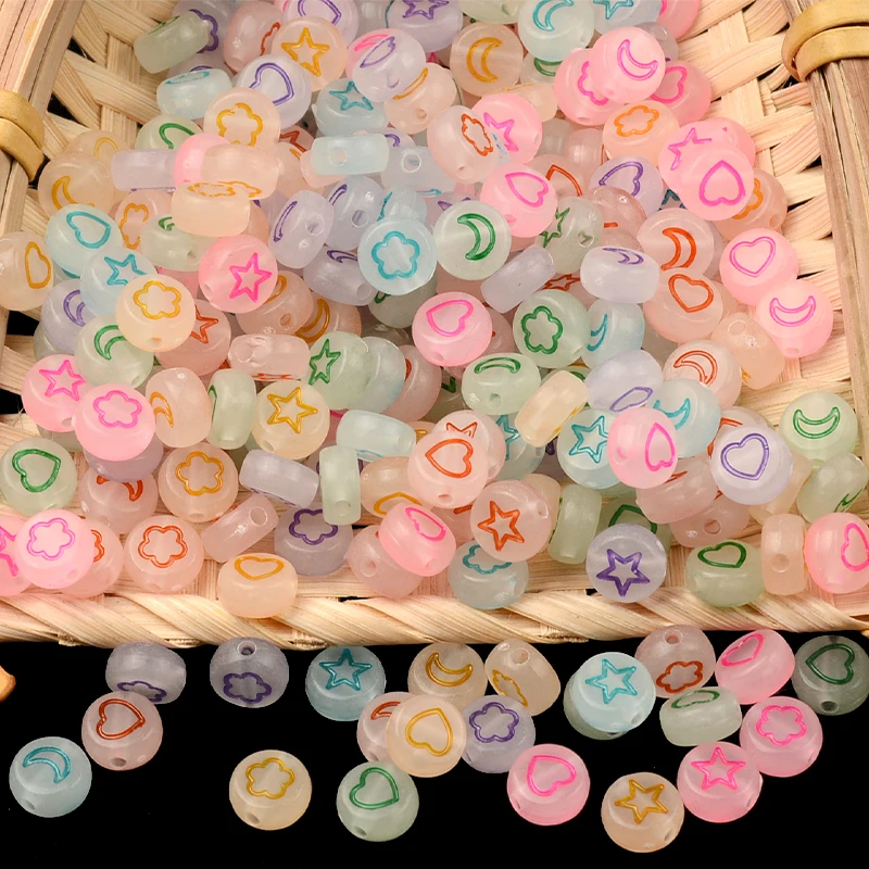 Флуоресцентные круглые плоские Акриловые Бусины 4 х7 мм | Украшения и аксессуары