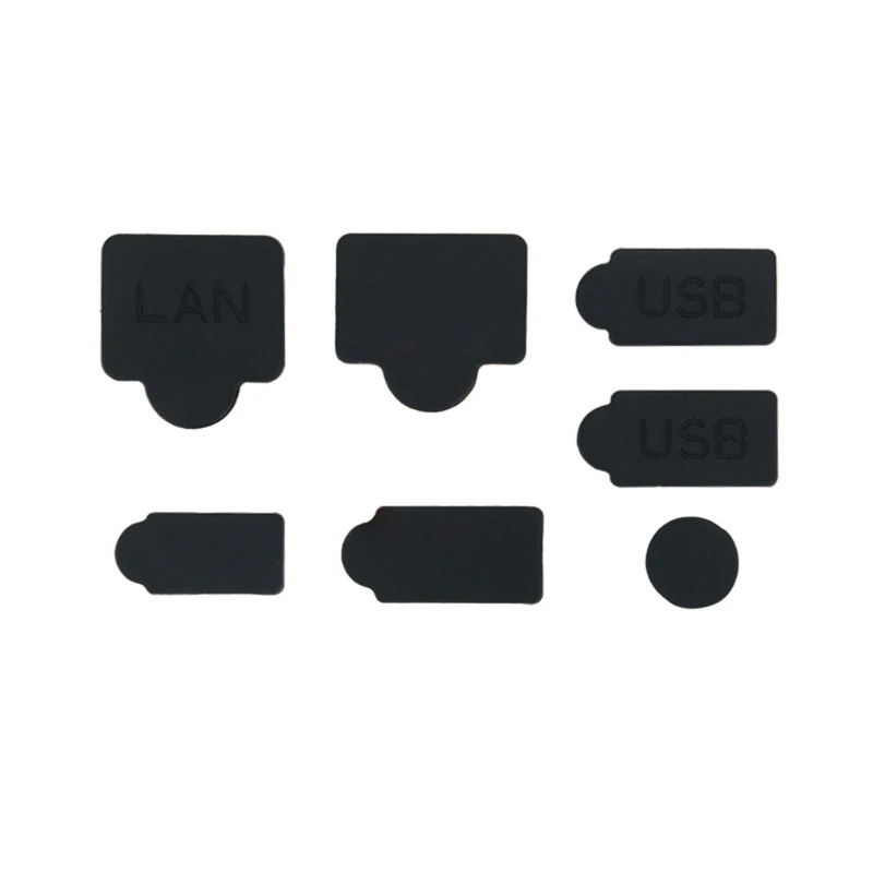 

7pcs Silicone Dust Plugs Set USB Interface Anti-dust Cover HDMI-compatible Dustproof Plugs for PS5 Game Console Accessories