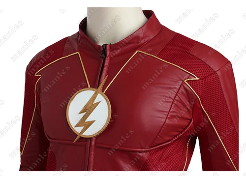 only coat Флэш сезон 4 косплэй Барри Аллен костюм Dc Comics куртка супергероя Хэллоуин маска для взрослых для мужчин индивидуальный заказ кожаное пальт - Цвет: only coat