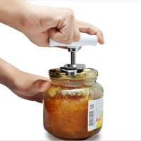 can opener jar bottle adjustable manual stainless steel hand actuated gadget easy safety professional kitchen tool for cans lid
