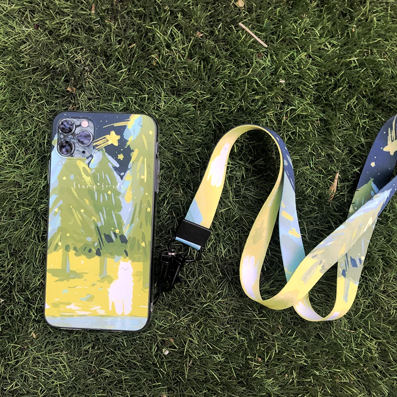 STARRY FOREST Альпака милые мобильные ремни для шеи и запястья двухсторонний