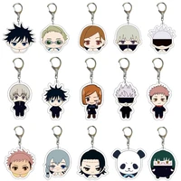anime keychain jujutsu kaisen keychain man key chain for women accessories cute bag pendant key ring acrylic cartoon gifts