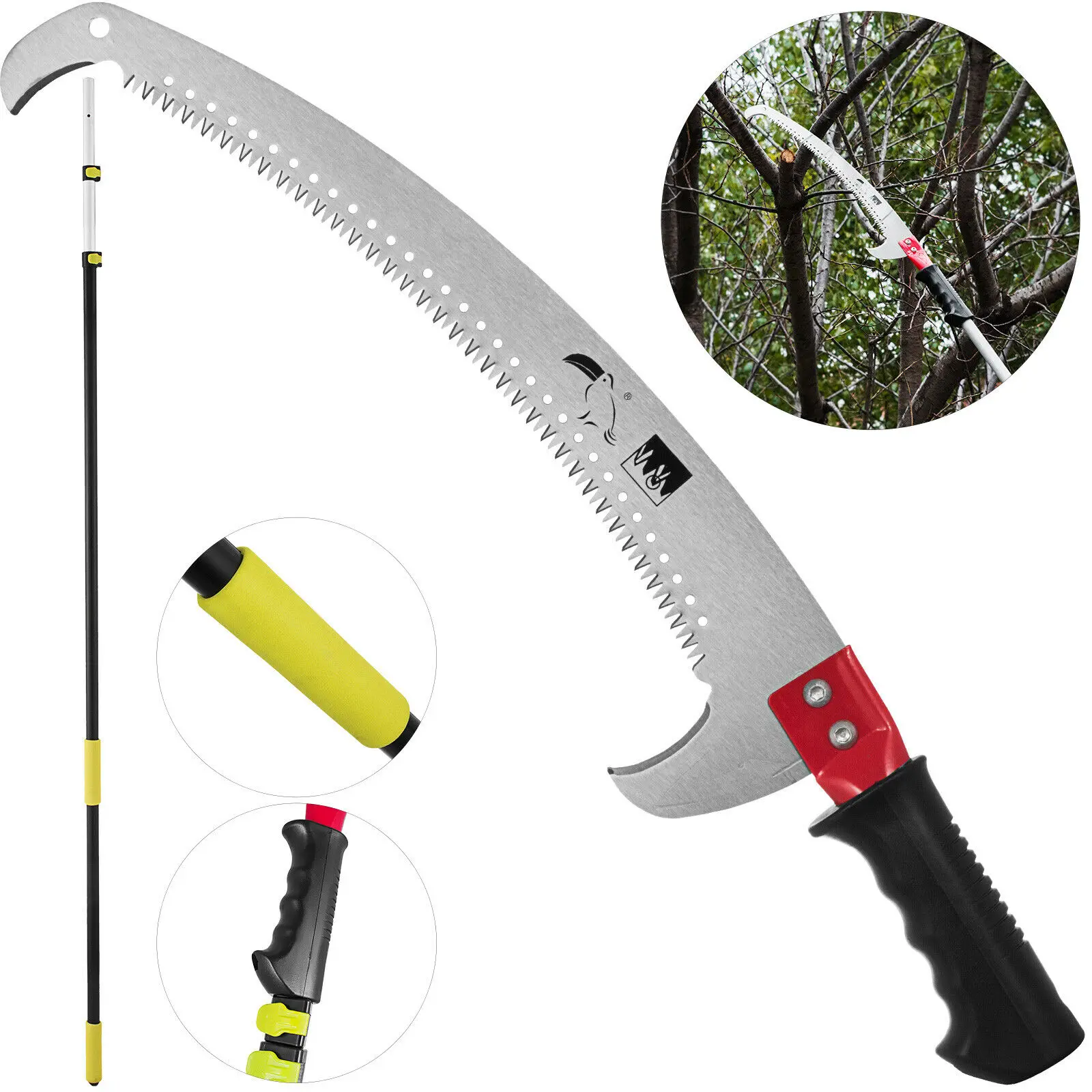 

Telescopic Pole Saw Tree Pruner 4.2M Extendable Chainsaw Home Garden Hedge Tree High Branch Trimmer Loppers Pruning Tool