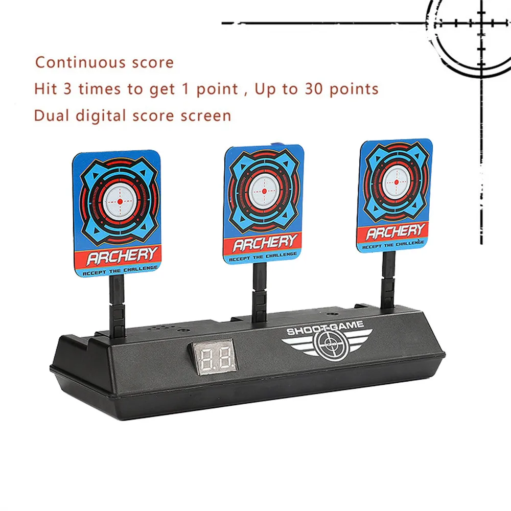 New Auto-Reset Intelligent Light Sound Effect Scoring Target Toy Electronic Digital For Nerf Blaster Gun Dropshipping | Игрушки и хобби