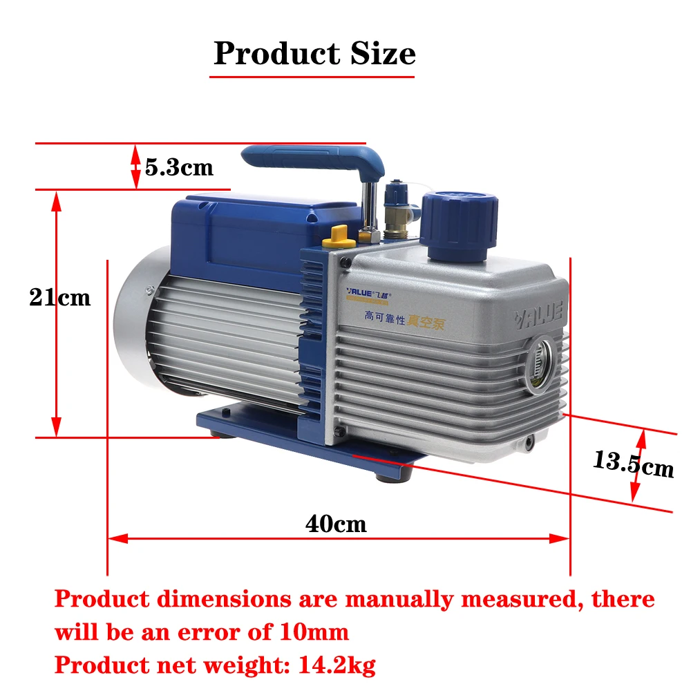 Двухлитровый центральный вакуумный насос для холодильных систем холодильная