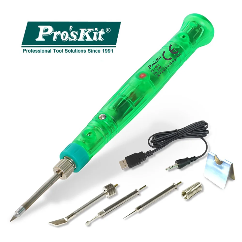 

Pro'sKit SI-169U Soldering Iron Pen Portable 3D Print Finishing Tool USB 5V Repair Modify Mini Welding Gun 8W