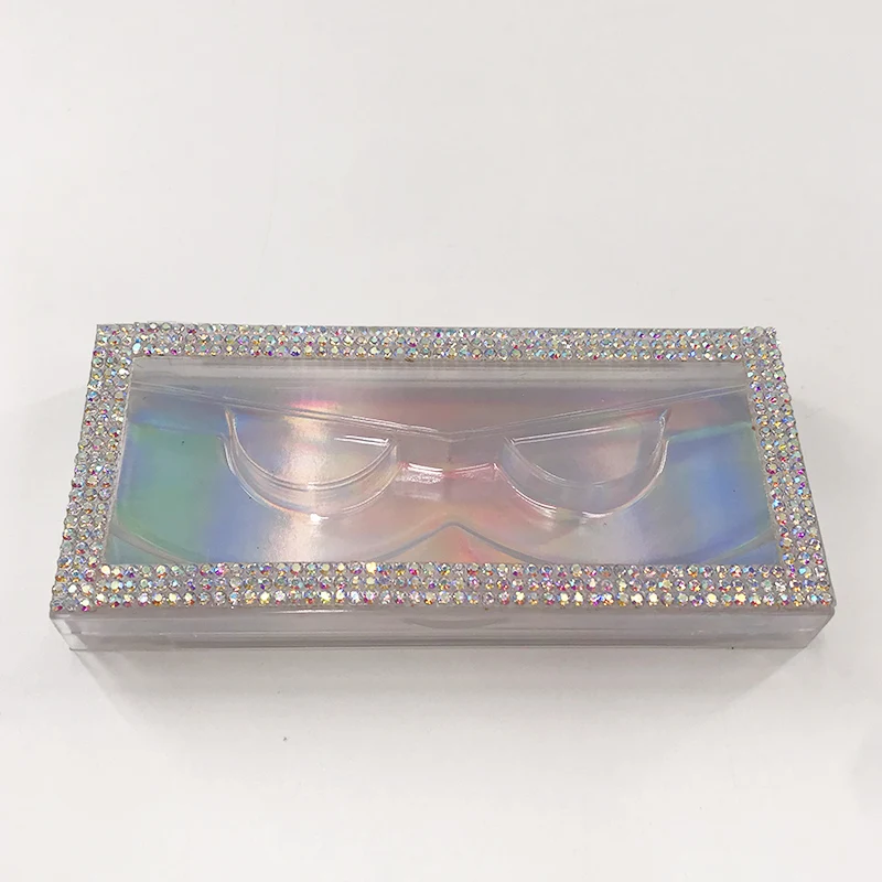 Пустая Алмазная коробка для ресниц Блестящий блестящий чехол без Стразы