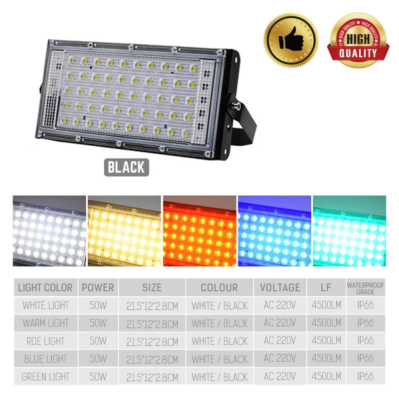

Spotlight IP65 Waterproof LED Street Lamp Landscape Lighting 2pcs/lot 50W Led Flood Light AC 220V 230V 240V Outdoor Flood