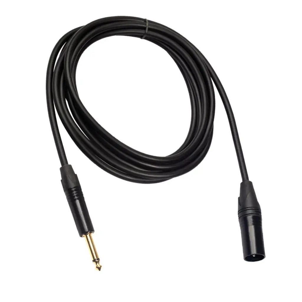 

XLR 3-контактный штекер 6,35 мм 1/4 дюйма TRS Мужской кабель, стерео микрофон аудио конвертер адаптер кабель (10 футов)