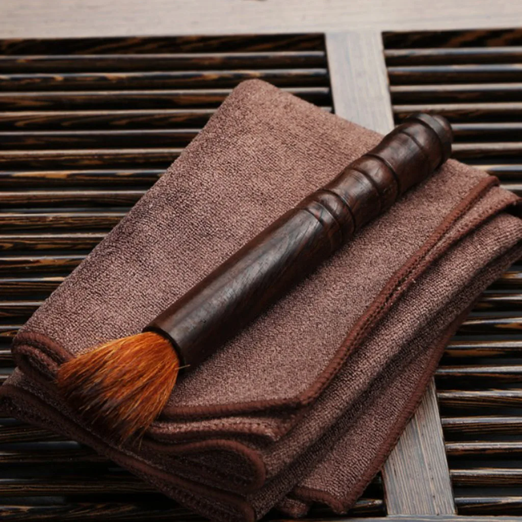 Китайский Черный сандаловый кунг-фу из черного дерева чайная щетка для чайного