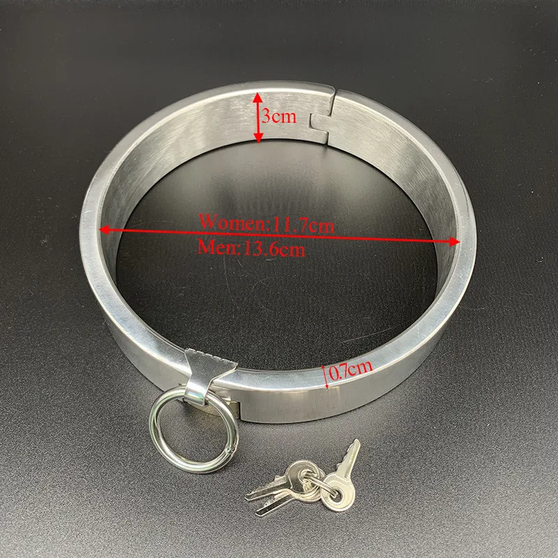 Супер Высоко Качественный Нержавеющая сталь Цепочки и ожерелья Фетиш воротник