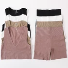 Комплект нижнего белья женский из бюстгальтера и трусиков с глубоким V-образным вырезом, бесшовный топ с эффектом пуш-ап, комплекты белья для тренировок