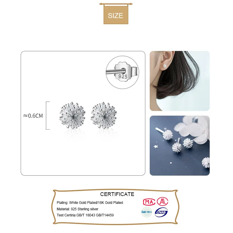 Женские серьги гвоздики из серебра 925 пробы 7 мм x мм|earrings gift|fashion stud earringsstud earrings |