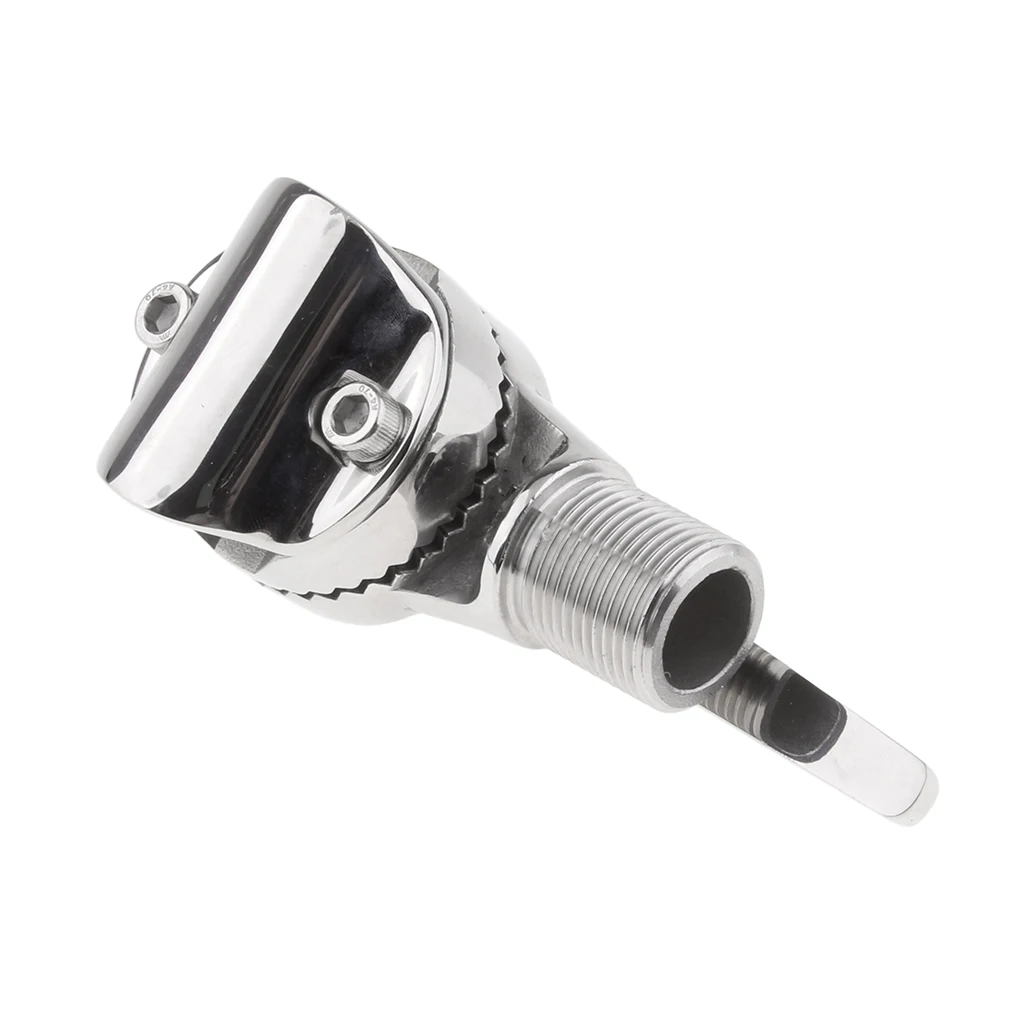 

Marine Boat 7/8inch VHF Radio Aerial Antenna Ratchet Deck Base Mount - Heavy Duty Polished 316 Stainless Steel