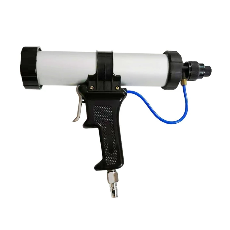 310ml Pneumatic Glass Glue Gun Adjustable Sausage Type Air Gluer Quick Wind Exhaust Hard Bottle Package
