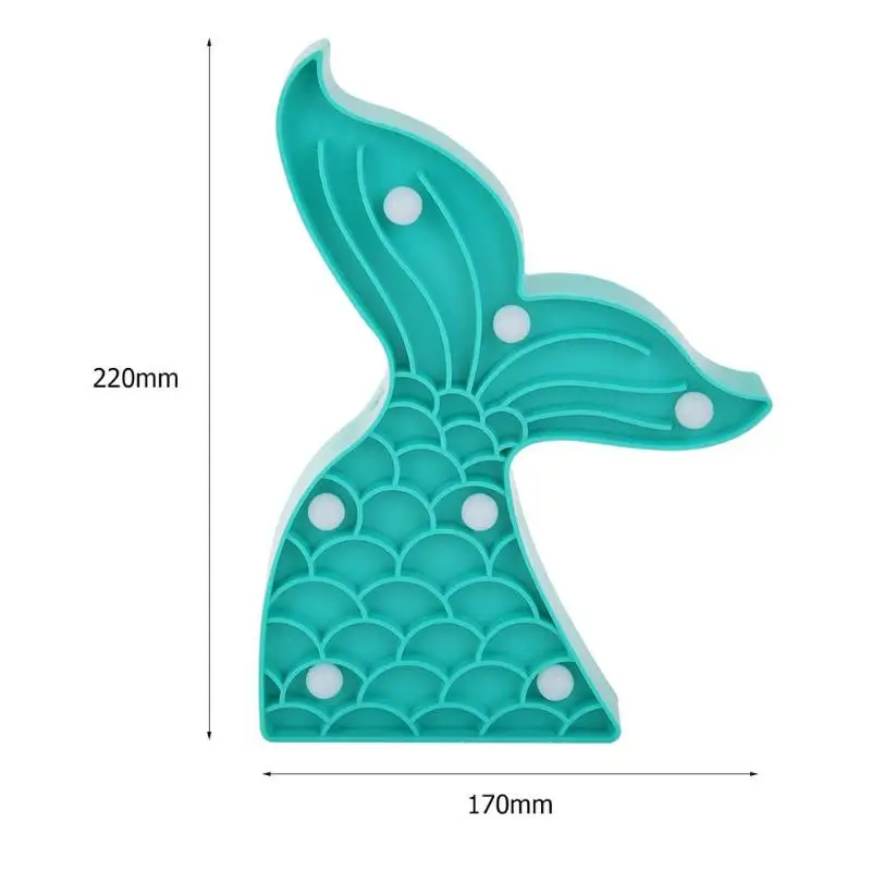 Светодиодный Ночной светильник пластиковое украшение в виде хвоста русалки с 7
