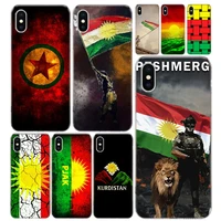 kurdistan flag lion phone case cover for iphone 13 11 pro 12 mini 7 8 6 6s plus xr x xs max se 5 5s art customized coque cover