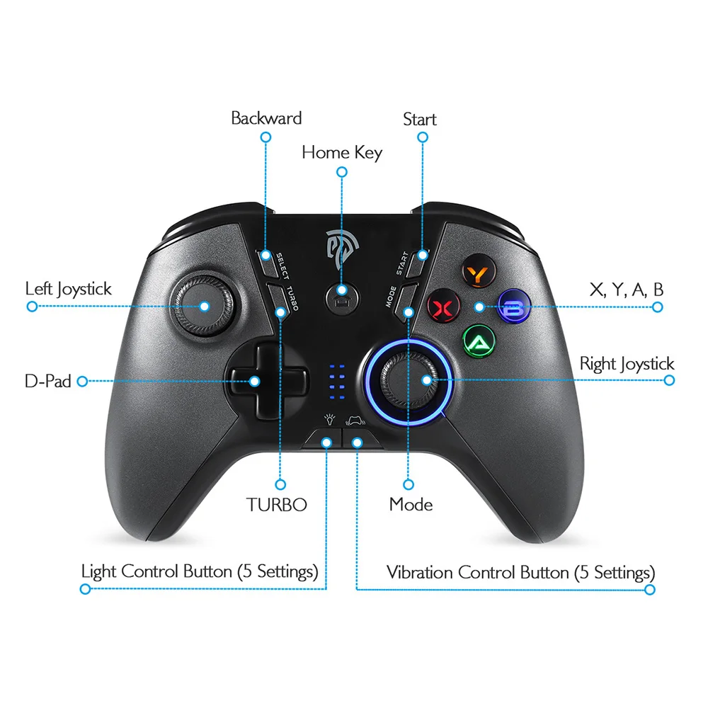 easysmx esm 9110 wireless controller gamepad pc joystick for pc ps3 android phone nintendo switch customized buttons control free global shipping