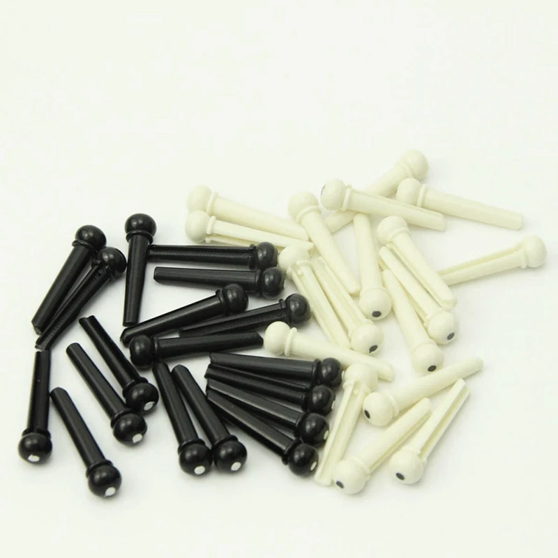 

36 Pcs Bridge for String Peg Guitar Parts Replacement, 18 Pcs White and 18 Pcs Black Bridge Pins for Acoustic Guitar