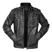 new mens leather jackets autumn casual motorcycle pu jacket biker leather coats brand clothing eu size