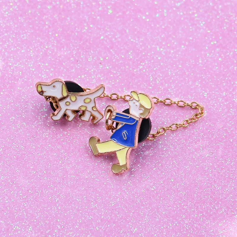Булавка для собаки брошь в виде мультяшного персонажа Значки одежды рюкзака с