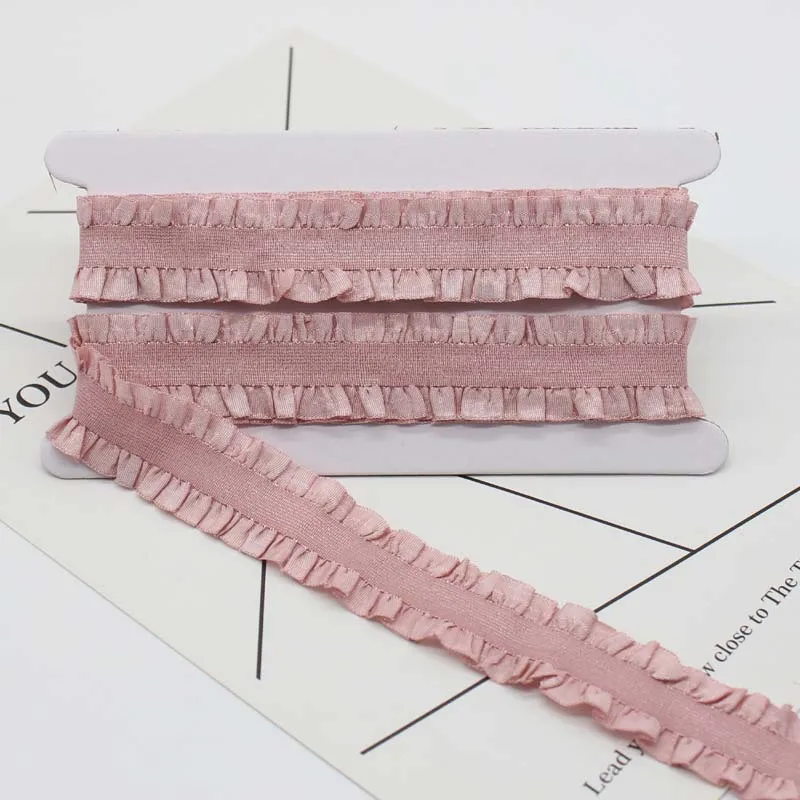 25 мм Эластичная отделка хлопковая ткань юбка с оборками плиссированные ленты