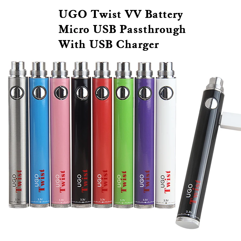 Ugo Twist батарея USB зарядка электронная сигарета Ego Twist переменное напряжение MT3 CE4 CE5 атомайзер eVod электронная сигарета вейп ручка 1 шт