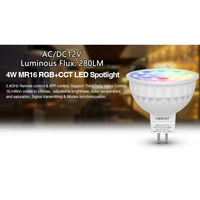 fut104 mr16 4w rgb cct led spotlight bulb 280lm dimmable acdc 12v led lamp light 2700k6500k compatible with 2 4g rf control