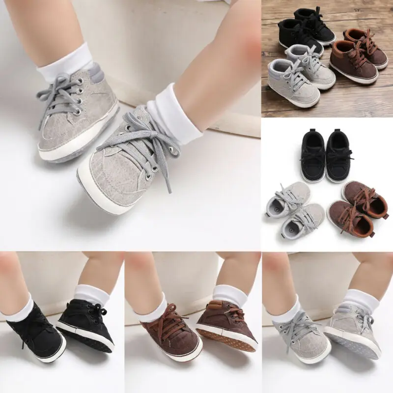Pudcoco Brand New Style Toddler Infant Shoes Baby Boy Girl Soft Cotton First Walkers Lace-Up Sneakers | Мать и ребенок