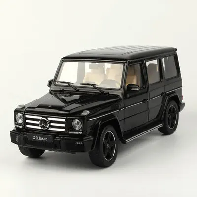 Черный Серебристо-красный длинный осевой модель автомобиля для Benz 1:18 бренд G серии G500 - Цвет: Черный