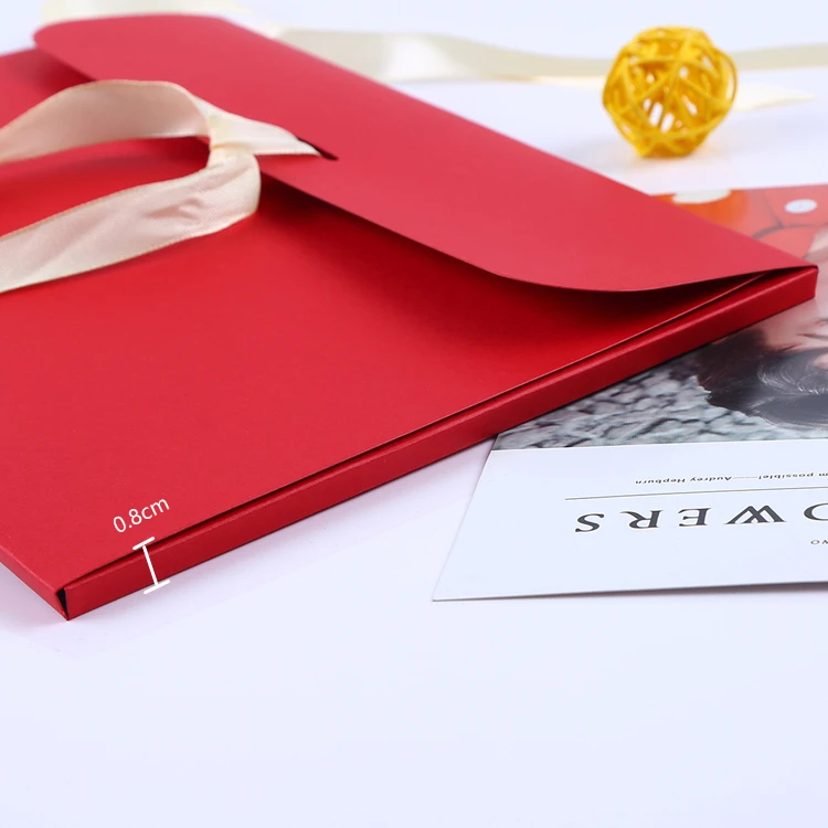 Подарочная коробка 10 шт./лот с лентой карман для письма носовой платок шелковый