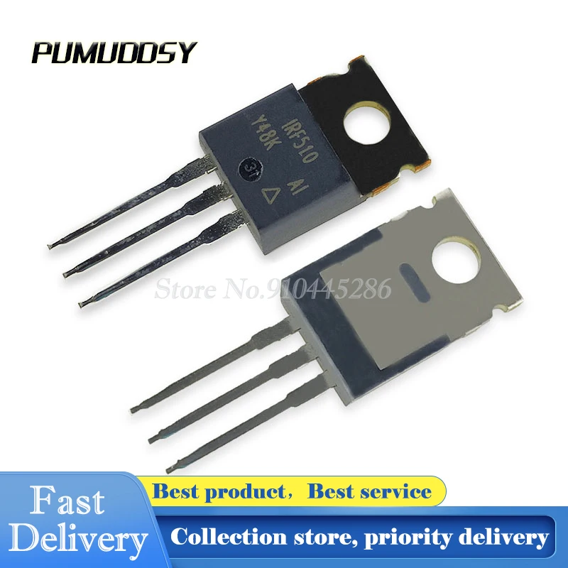10 шт./лот IRF510N TO 220 IRF510NPBF IRF510 MOSFET N Chan 100V 5 6 Amp irf510 Транзистор Триод|Интегральные