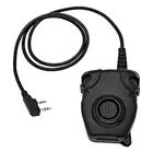 Тактическая PTT PELTOR PTT охотничья Спортивная снижение уровня шума Ушная гарнитура Военная Тактическая адаптер 2-контактный разъем Kenwood Baofeng PTT