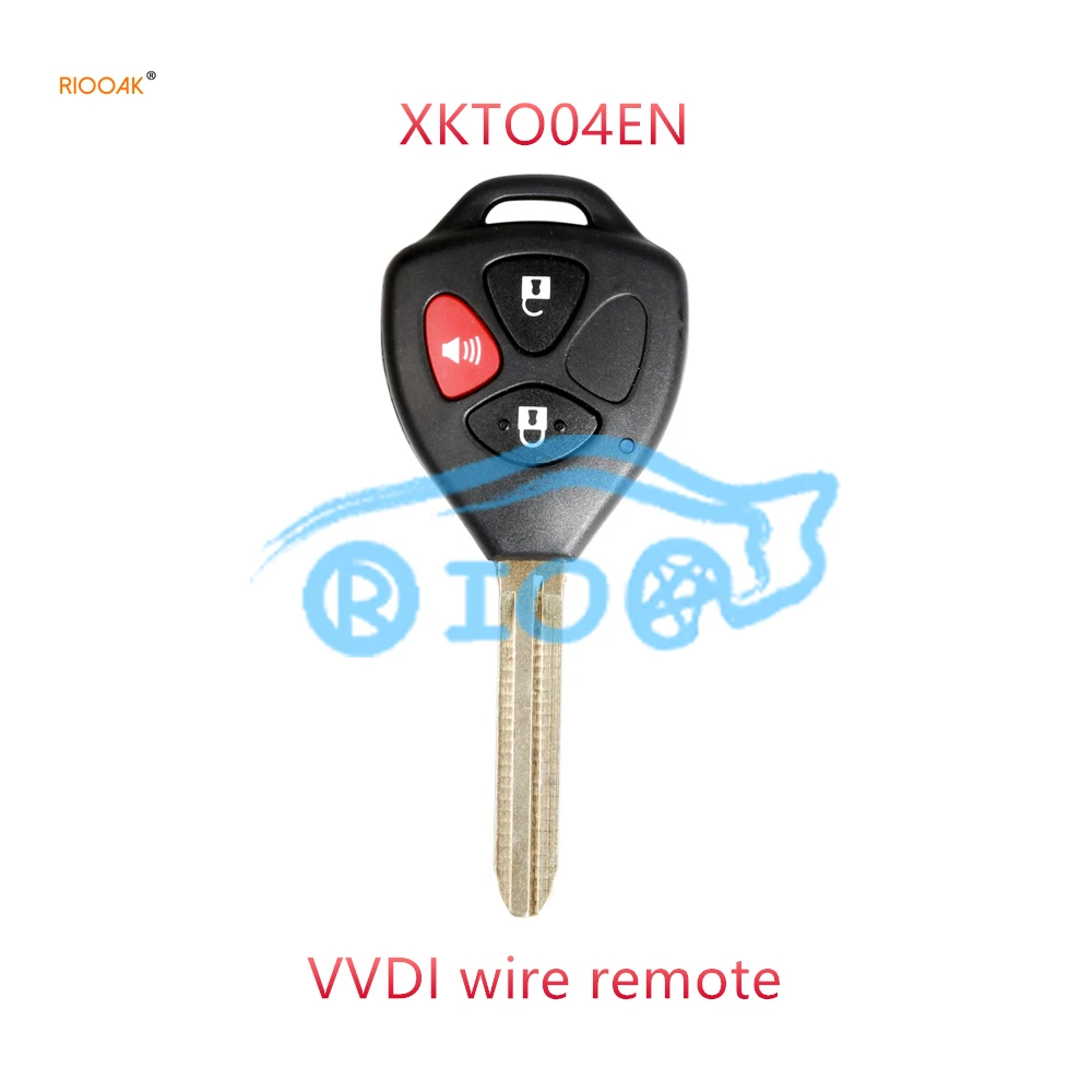 RIOOAK 10 шт./лот XKTO04EN проводной дистанционный Автомобильный ключ для Toyota VVDI2 VVDI мини