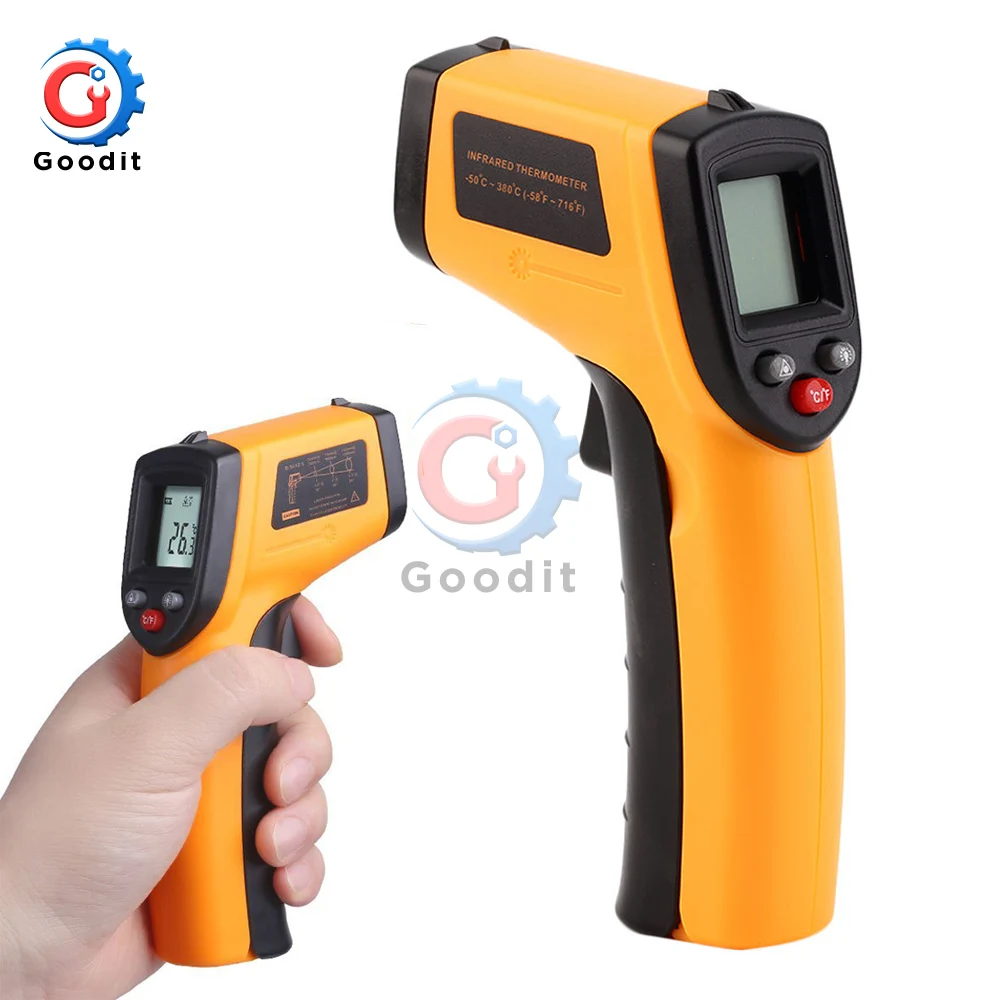 Промышленный ЖК цифровой GM320 ИК лазерный термометр бесконтактный пирометр