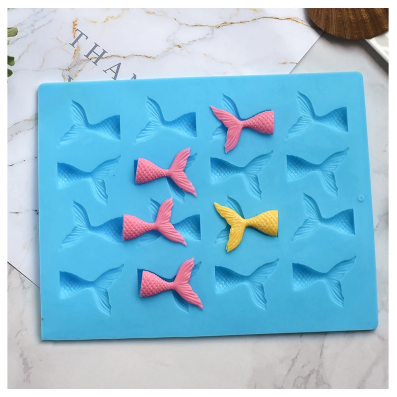 Силиконовая мини форма для хвоста русалки помадные формы торта шоколадная глина