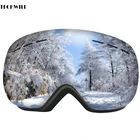 Лыжные очки, двухслойная зимняя противотуманная маска, защита UV400, очки для катания на лыжах и сноуборде, 2021