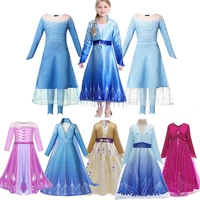 muababy girls elsa dress up fancy costume children anna new princess dresses halloween carnival party frock girl clothes
