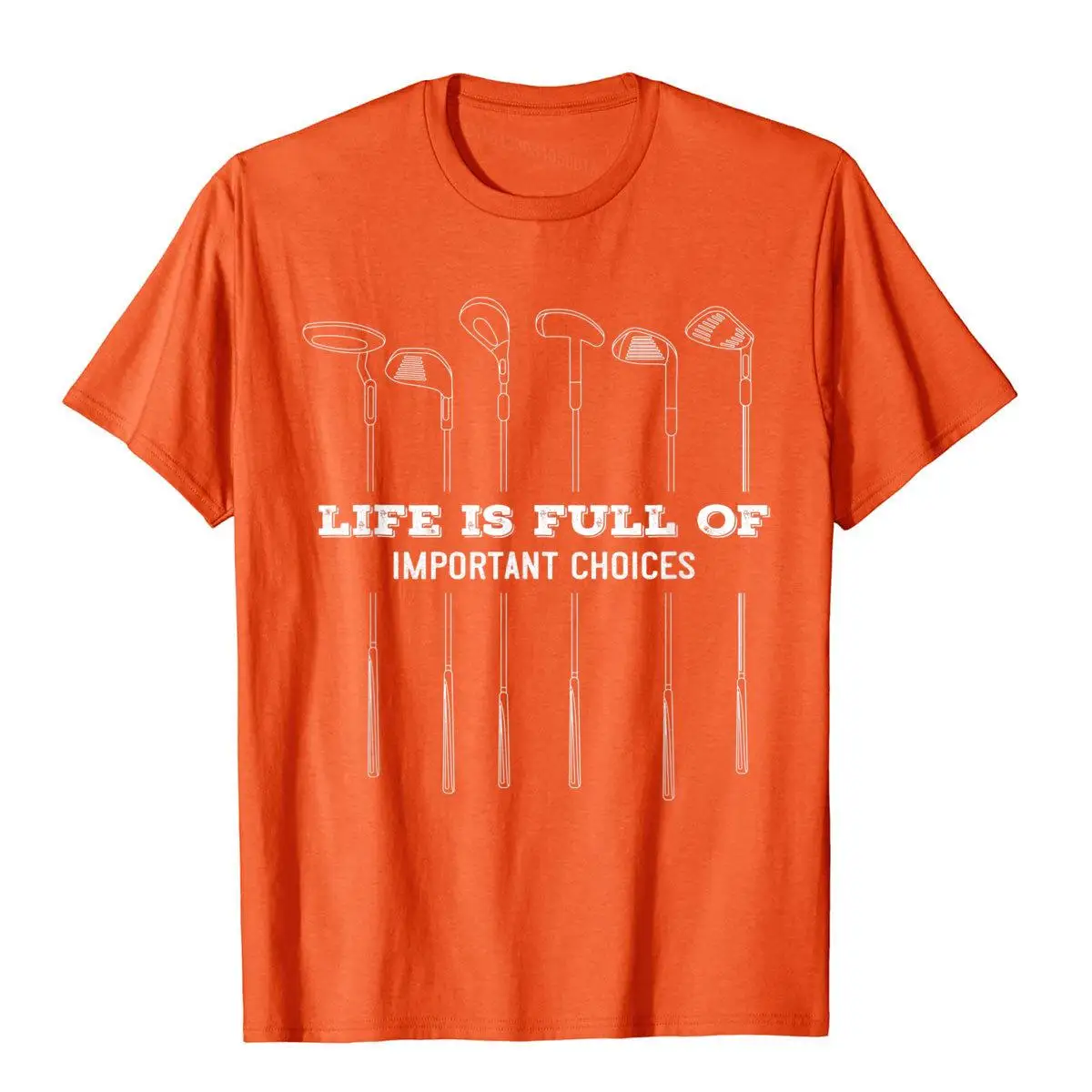 Забавная жизнь полна важного выбора Милая футболка для любителей гольфа